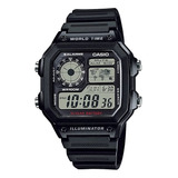 Relógio Casio Ae-1200wh-1avdf Hora Mundial - Nf Envios Full