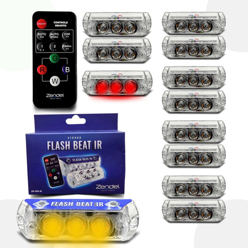 Strobo Rgb Som Automotivo Flash Beat Ir 12 Farol Ritmico