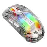 Mouse Gamer Xunfox Led Transparente 2.4ghz + Bluetooth 