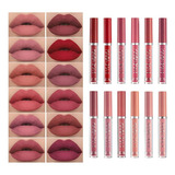 12pcs Matte Lip Cosmetic Long Lasting Lipstick