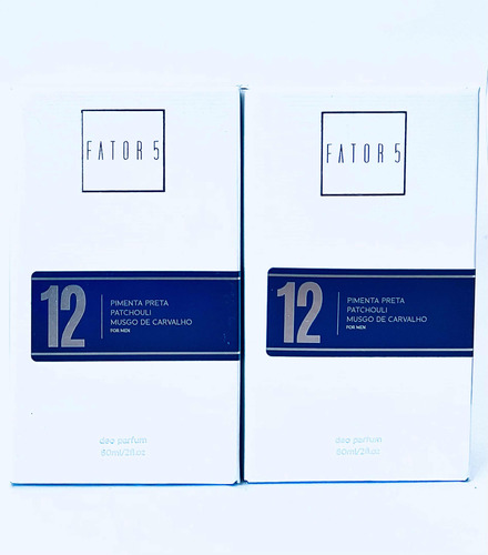 2 X Perfumes Fator 5 Nº12 Masculino Deo Parfum - 60 Ml 