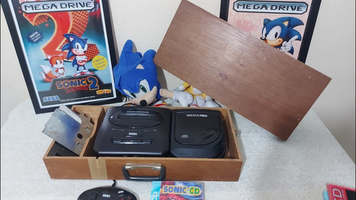 Mega Drive 3 - Sega Cd Extremamente Conservado