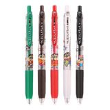 5 Bolígrafos Premium Gel Anime Crayon Shin-chan Kawaii 