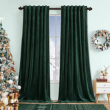 Benedeco Cortinas De Terciopelo Verde Oscuro Para Ventana De