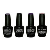 Esmaltes Heburn Semipermanentes X 4 Gel Color Uv