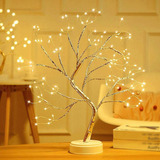 Luces Decorativas Lámpara Plata Árbol Fuego 108 Led Navidad