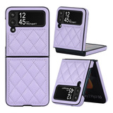 Funda De Cuero Para Samsung Galaxy Z Flip 3 5g - Purple