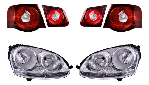 Set Calaveras C/leds + Faros Depo Volkswagen Bora 2008-2010