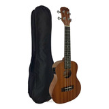 Ukulele Concert Eletrico Sapele Malibu 23 Capa Corda Aquila