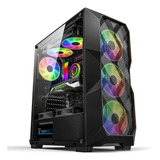 Gabinete Gamer Atx Com 3 Fans Rgb  Lateral  Vidro Temperado