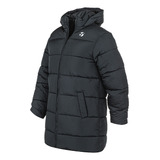 Camperon Topper Puffer Long Negro Solo Deportes