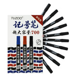 Set 10 Pcs Plumon Marcador Permanente Tinta Negra 1.5mm C018