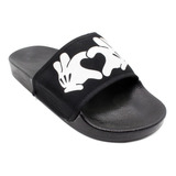 Sandalias Negro Manos Mickey Mouse Disney Corazon Mujer Dama