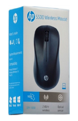 Mouse Hp S500 2.4gz Wireless 1000 Dpi 