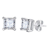 Aretes Pendiente Diamante Hombre Y Mujer, Regalo Plata Ley