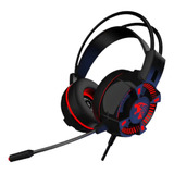 Headset Gamer Para Pc Celular Com Led Vermelho