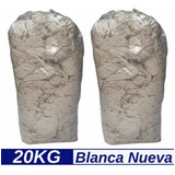 Trapos Limpieza Industrial - 20 Kg Blanco 100% Algodón Nuevo