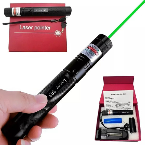 Caneta Laser Pointer Verde Recarregável Longo Alcance Forte