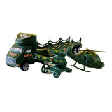 Camion Mosquito Militar Con Helicoptero Y Cañon Regalo Niños