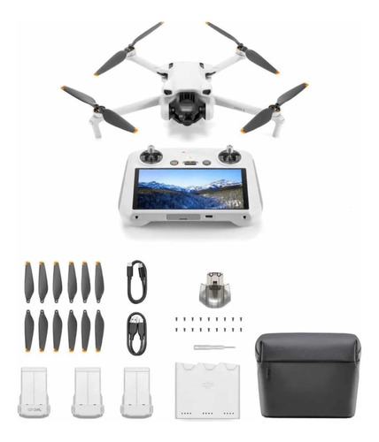 Drone Dji Mini 3 Rc Fly More Combo Com 4 Baterias E 2 Bolsas