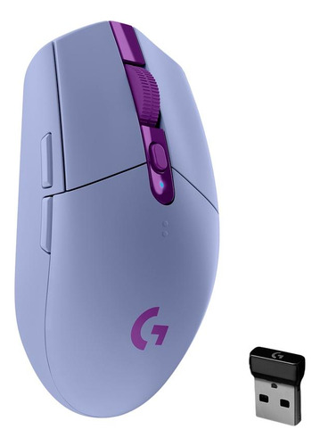 Mouse Gamer Sem Fio Logitech G305 Lightspeed Lilás 12000dpi