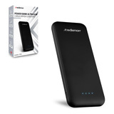 Redlemon Power Bank Ultra Slim De 5,000 Mah. Batería Externa Portátil Para Celular, Tablet Y Más, Con 2 Puertos Usb Y Luces Led De Carga, Compatibilidad Universal, Para Viajes, Oficina Y Escuela