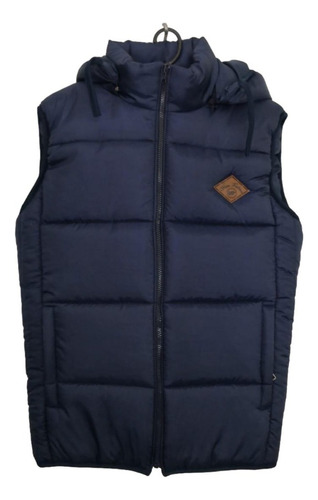 Chaleco Puffer Sire Hombre Con Capucha Desmontable