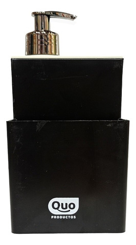 Dispenser Para Jabon Liquido Quo 13x8 Cm Plastico Color Negro