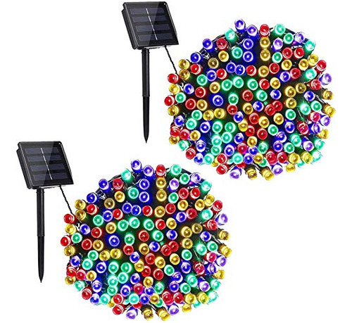 Lomotech - Luces Solares De Navidad, 2 Paquetes De 200 Led C