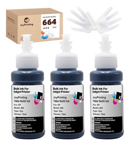 Botellas De Tinta Negra 664 Compatibles Epson 664 T664 ...