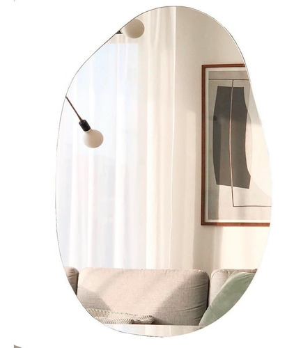 Espelho Orgânico Decorativo Lapidado 1,00x70 Grande Sala 