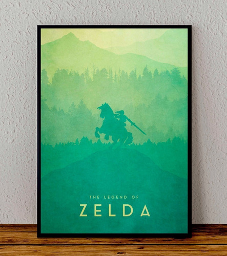 Cuadro 33x48 Poster Enmarcado The Legend Of Zelda Videojuego