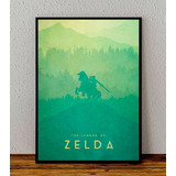 Cuadro 33x48 Poster Enmarcado The Legend Of Zelda Videojuego