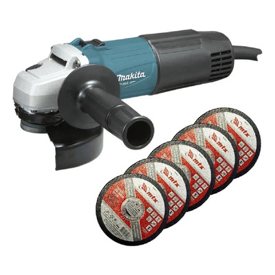 Kit de amoladora angular Makita de 115 mm con 5 discos, color turquesa, | MercadoLibre