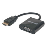 Convertidor Hdmi A Vga Manhattan, Hdmi, Vga, Micro-usb, Mach