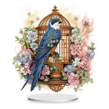 Pintura Decorativa Con Forma De Jaula De Pájaros H22k Con Fo