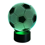 Lampara Ilusión 3d Balón De Fútbol 7 Colores Luz De Noche