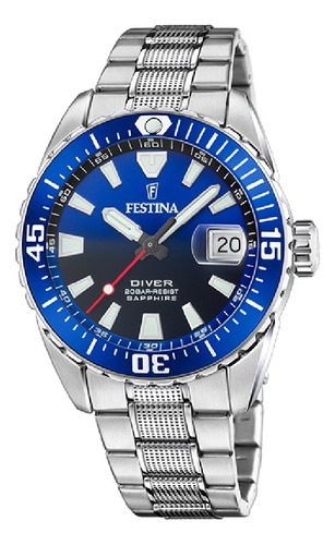 Reloj Festina Hombre The Originals Divers Buceo 200m Zafiro 