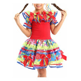 Vestido Junino Infantil Luxo Pra Festa Junina