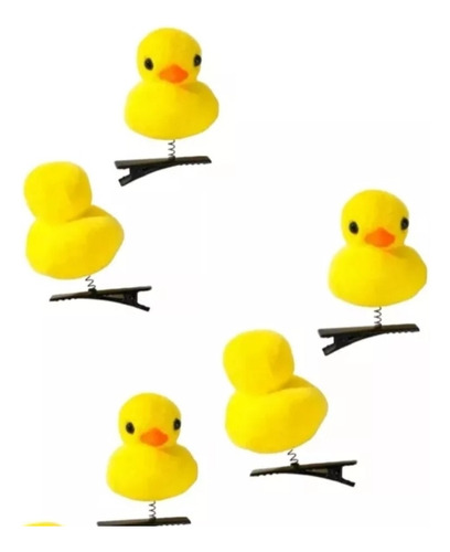 Set 5pzas Horquilla Broche Pato Pollito Para Cabello Kawaii