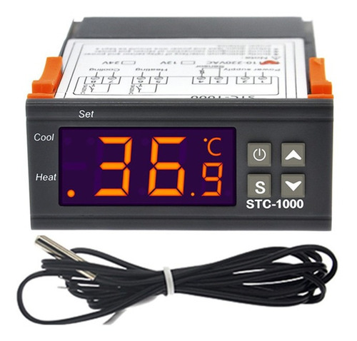 Termostato Digital Incubadora Stc 1000 Sensor Regulador 12v