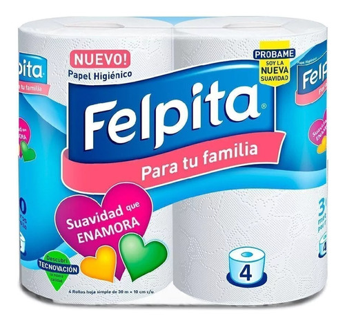 Papel Higienico 20 Rollos X 30 Metros Felpita Simple Hoja