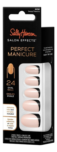 Kit De Uñas Postizas Sally Hansen Salon Effects Press On 24 Unidades Swoop There It Is Ovaladas 101