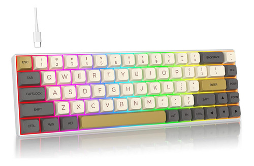 Teclado Para Juegos Fogruaden 60% Por Ciento Mecánico, Rgb B