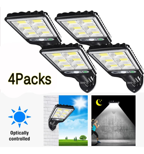 Luz De Calle Grande Impermeable Al Aire Libre 4pcs Luz Solar