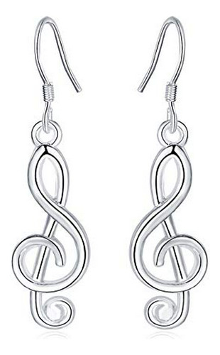 Onlyjump 925 Sterling Silver Musical Note Earrings For Women