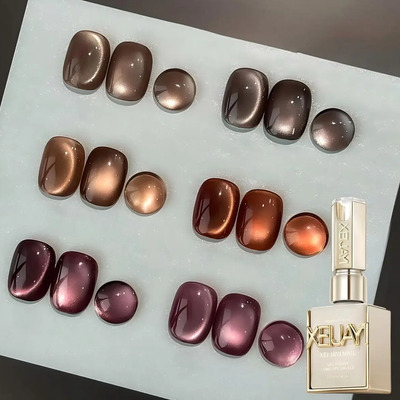 Set 6 Esmaltes Gel Magnético Ojo De Gato Café Xeijayi Multicolor | Envío gratis