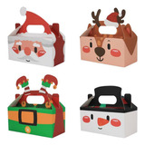 24 Cajas Navidad Galletas Dulceros Cupcakes Regalo Adorn [u]