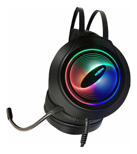 Audifonos Con Micrófono Integrado Gamer Luz Rgb Moxom 