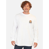 Polera Faces Maui Ls Tees Blanco Hombre Maui And Sons